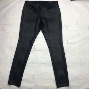 EXPRESS: Womens Black Faux Leather Leggings LARGE